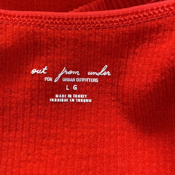 Out from under from urban outfitters. Red halter crop top - Picture 3 of 4
